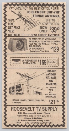 Roosevelt supply 1986 york - supply,